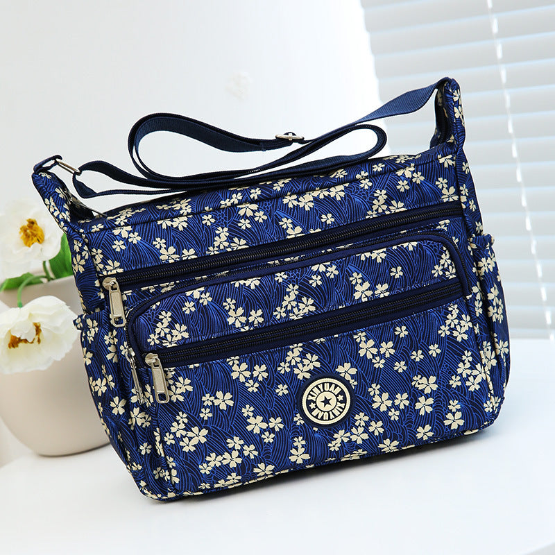 Women's Large Capacity Flower Cloth Oxford Canvas Shoulder Bags