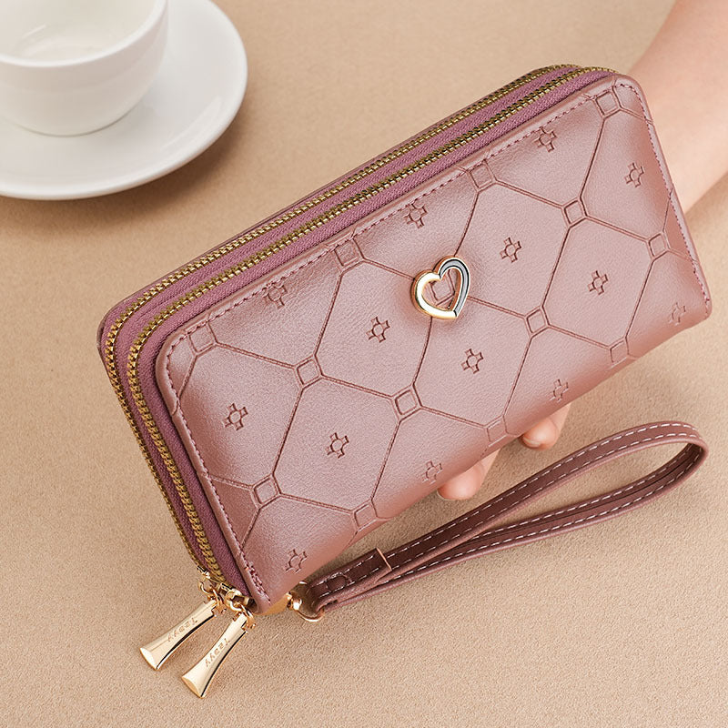 Charming Long Double Layer Zipper Fashion Ladies Wallets