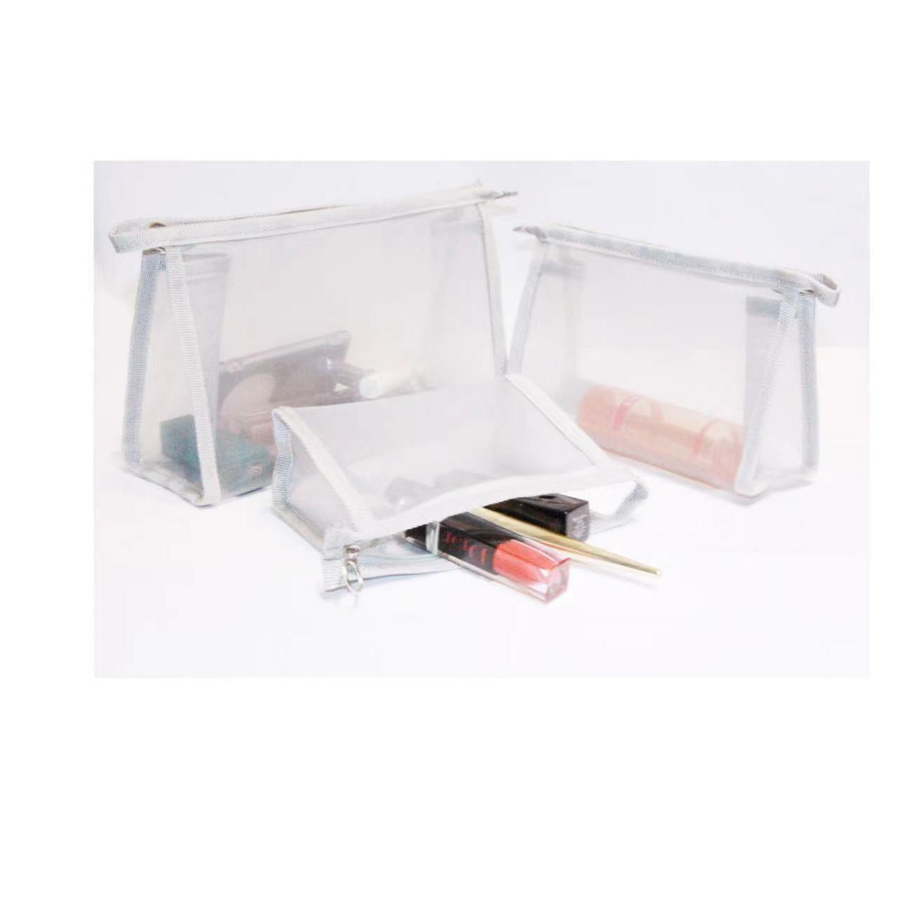 Transparent Mesh Portable Simple Large Capacity Cosmetic Bags