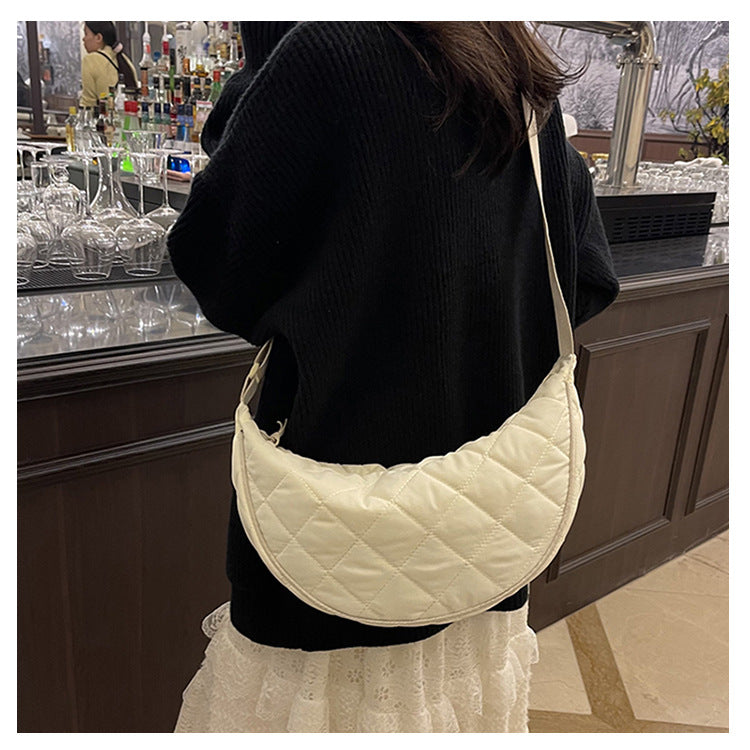 Women's Trendy Fashion Rhombus Dumpling High-grade Large Shoulder Bags