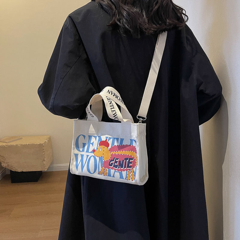 New Thailand Color Letter Printing Canvas Shoulder Bags