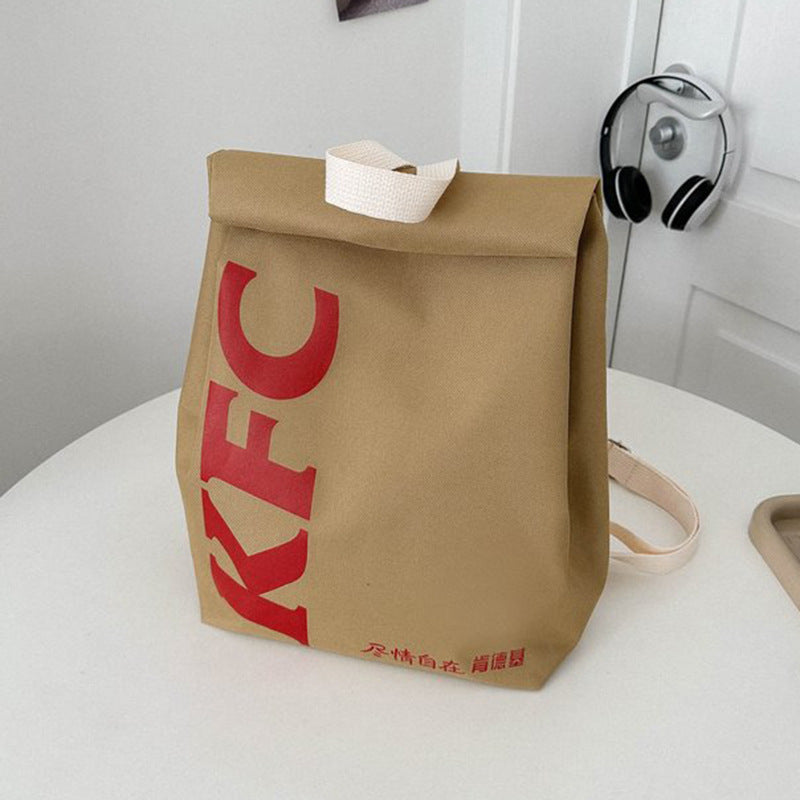 Mcdonald Letter Printing Paper Personality College Backpacks