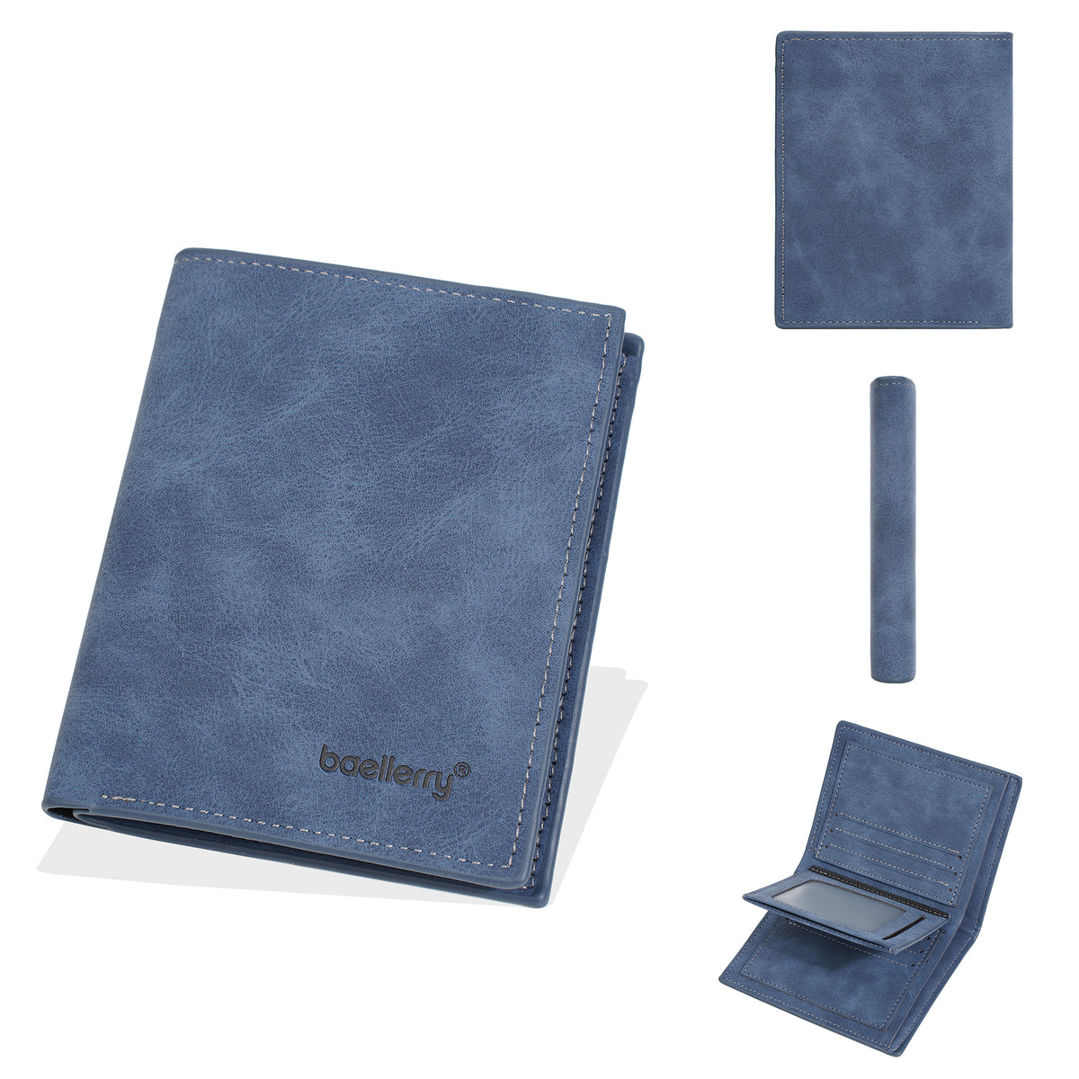 Men's Short High-grade Business Multi Slots Green Men's Wallet