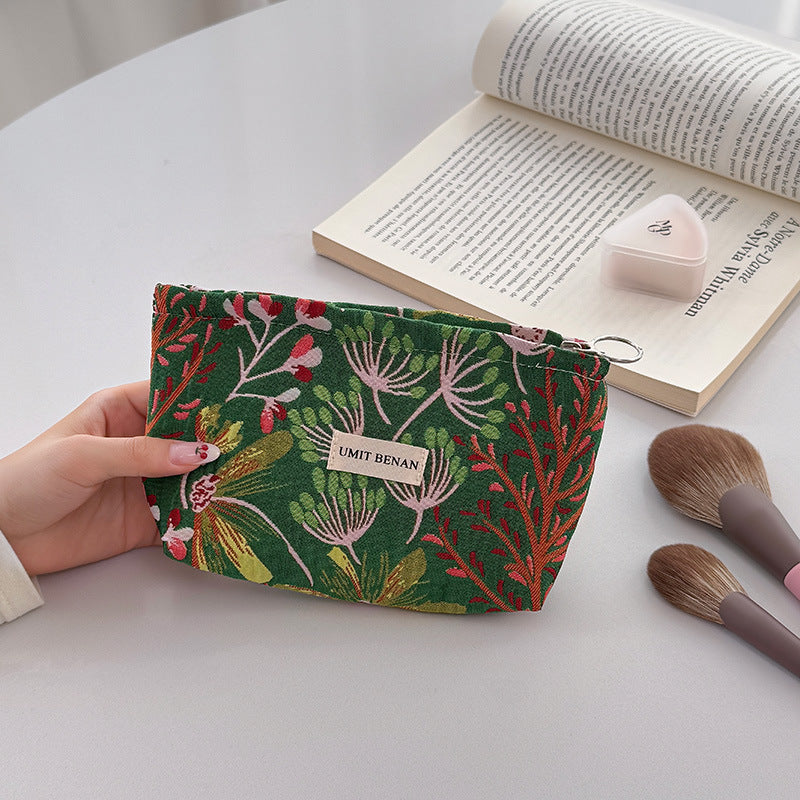 Slouchy Fashion Flower Storage Large Capacity Makeup Bag
