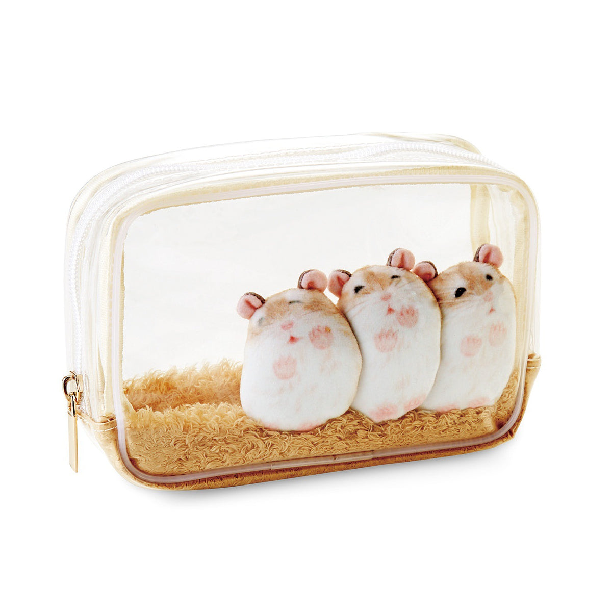 Face Pasters Glass Hamster Transparent Waterproof Toiletries Creative Interlayer Household Makeup Bag