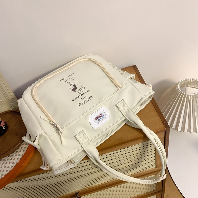 Transparent Female Portable Cartoon Large Capacity Crossbody Bags
