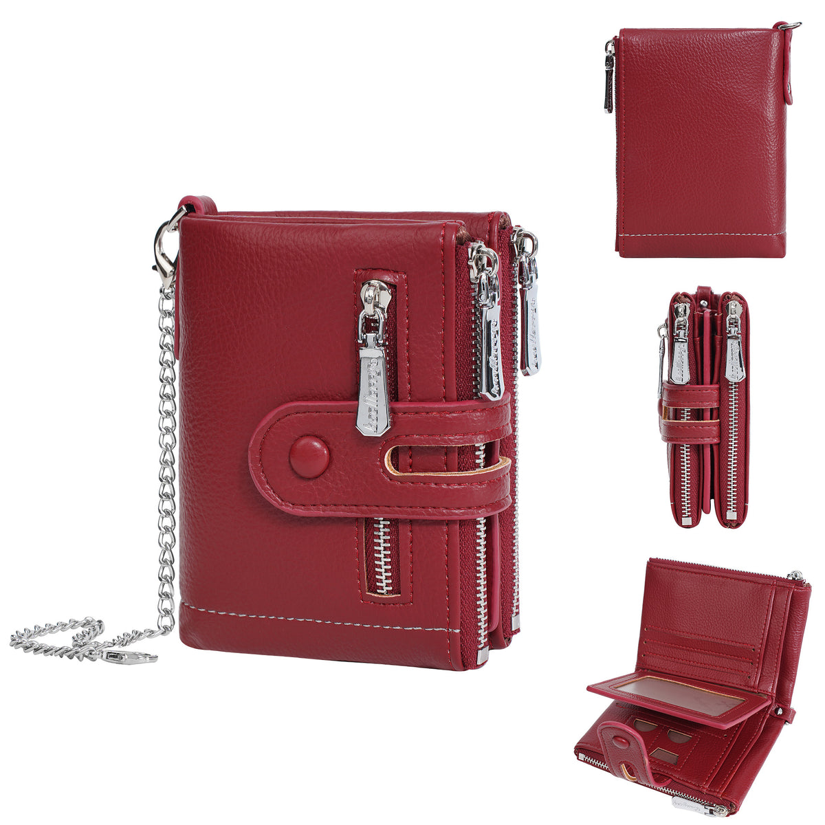 Women's Short High-grade Multi Slots Zipper Soft Ladies Wallet