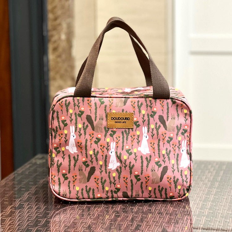 Waterproof Widened Compartment Dinner Plate Insulated Lunch Handbags