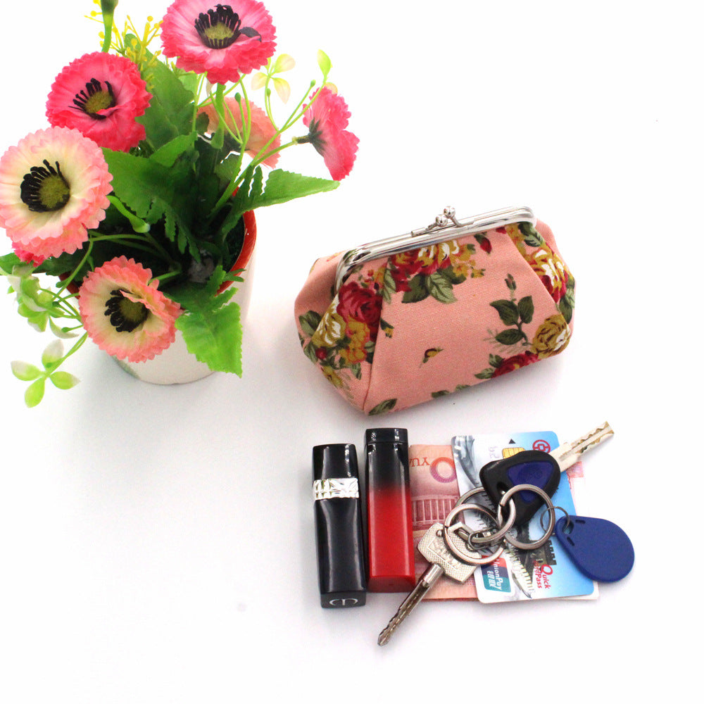 Versatile Women's Creative Canvas Fabric Clutch Coin Purses