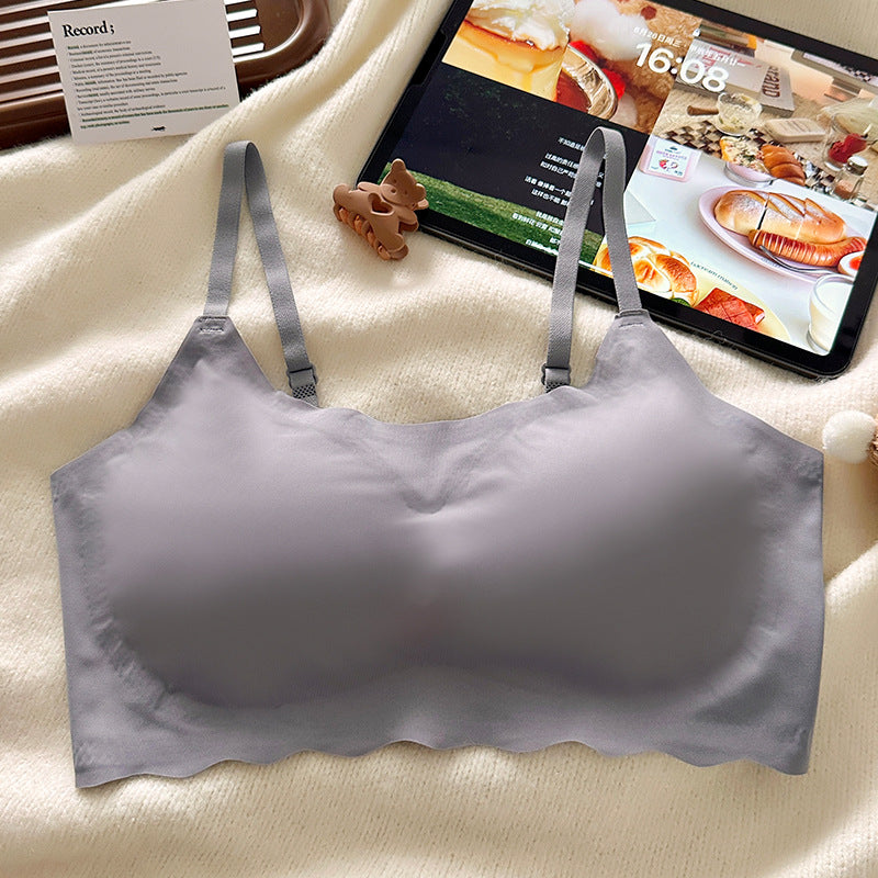 Women's Seamless Beautiful Back Comfortable Side Drawing Everyday Bras