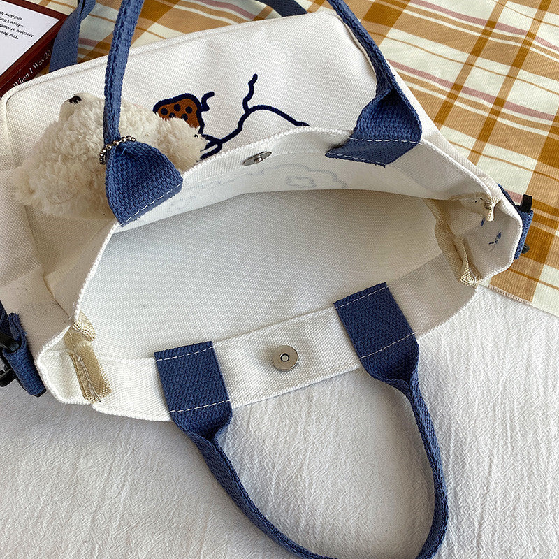 Cute Canvas Female Class Korean Style Shoulder Bags
