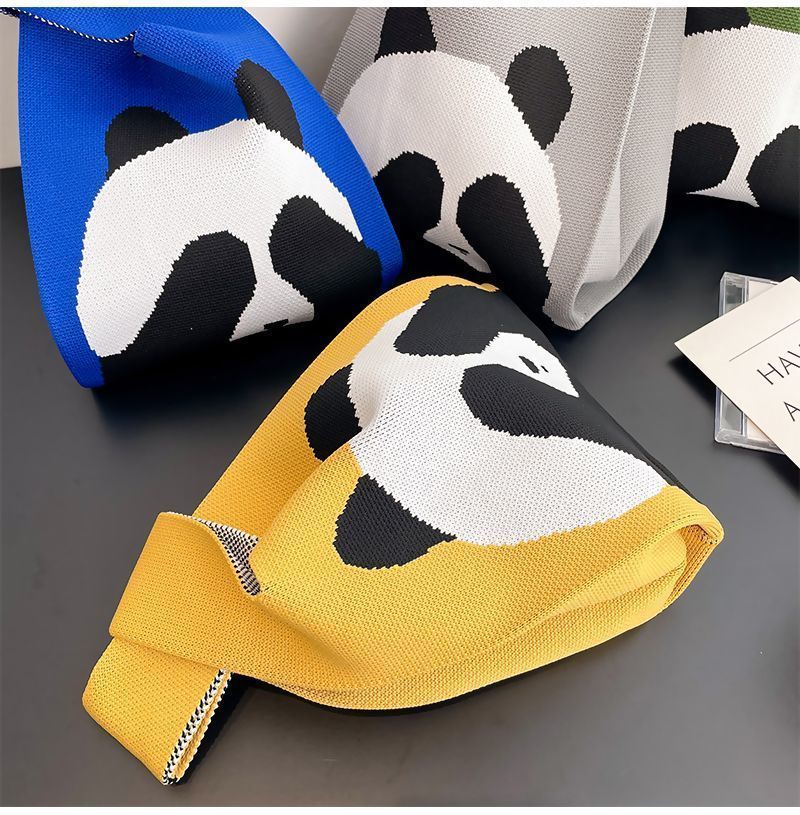 Treasure Series Panda Knitted Cute Souvenir Handbags