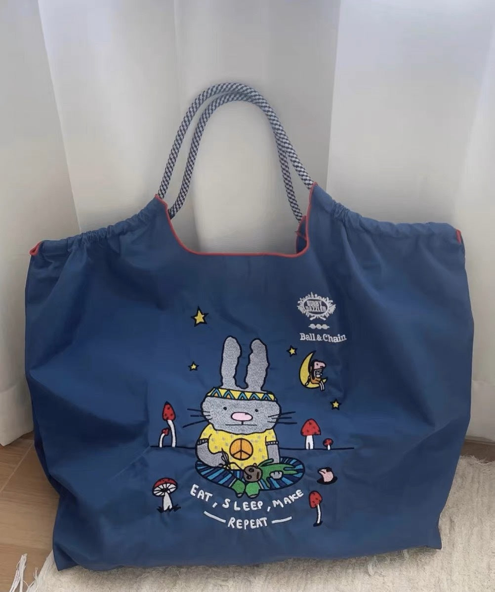 Women's Style Hair Band Rabbit Embroidery Shopping Handbags