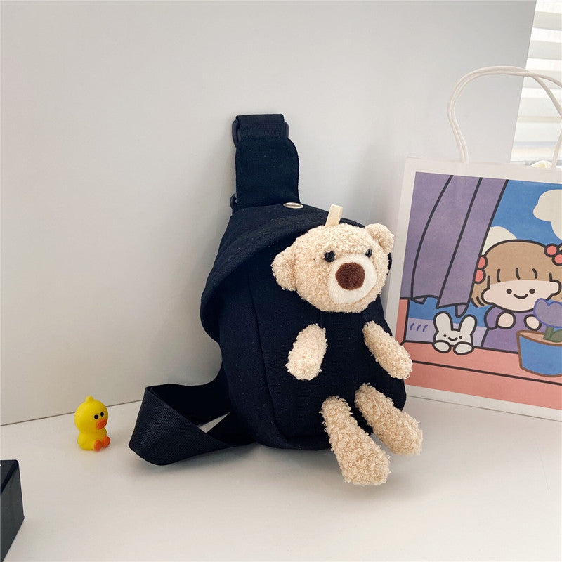 Children's Winter Cute Bear Korean Style Boys Mini Shoulder Bags