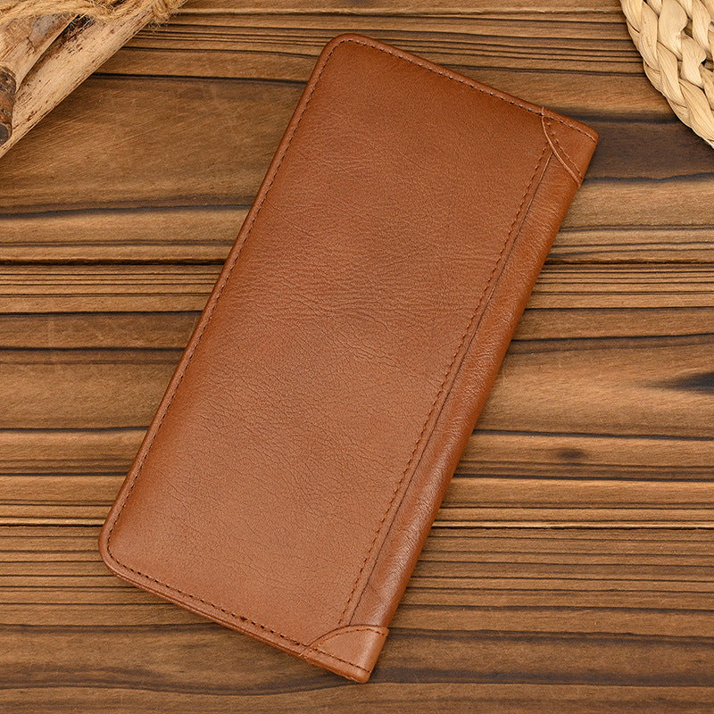 Men's Long Genuine Leather Multi Slots First Layer Men's Wallet