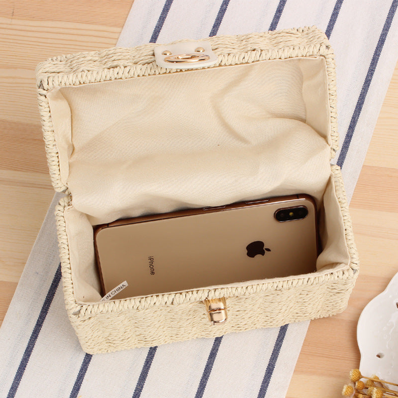 Stylish Classic Style Leisure Woven Box Shoulder Bags