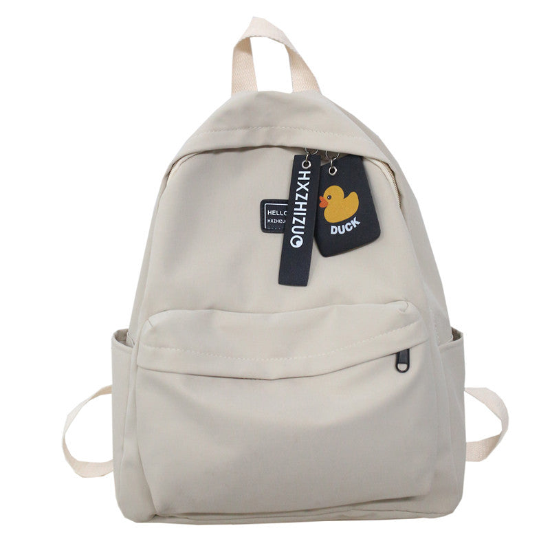 Spring Style Simple Female Preppy Trend Solid Backpacks
