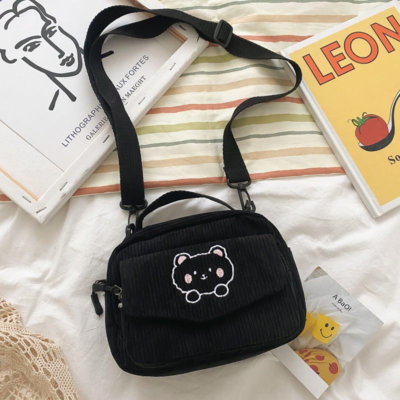 Classic Cute Canvas Korean Style Schoolgirl Crossbody Bags