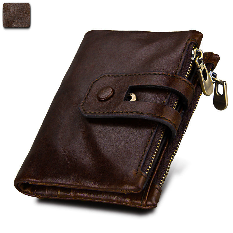 For Man Swiping First Layer Cowhide Men's Wallet