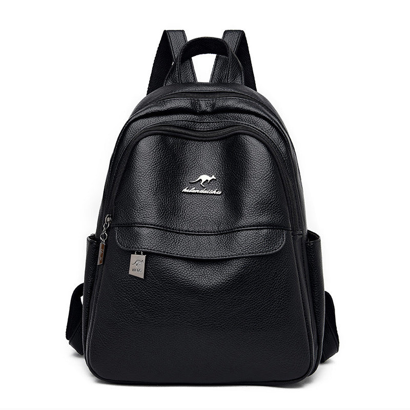 Women's Versatile Large Capacity Soft Leather Backpacks
