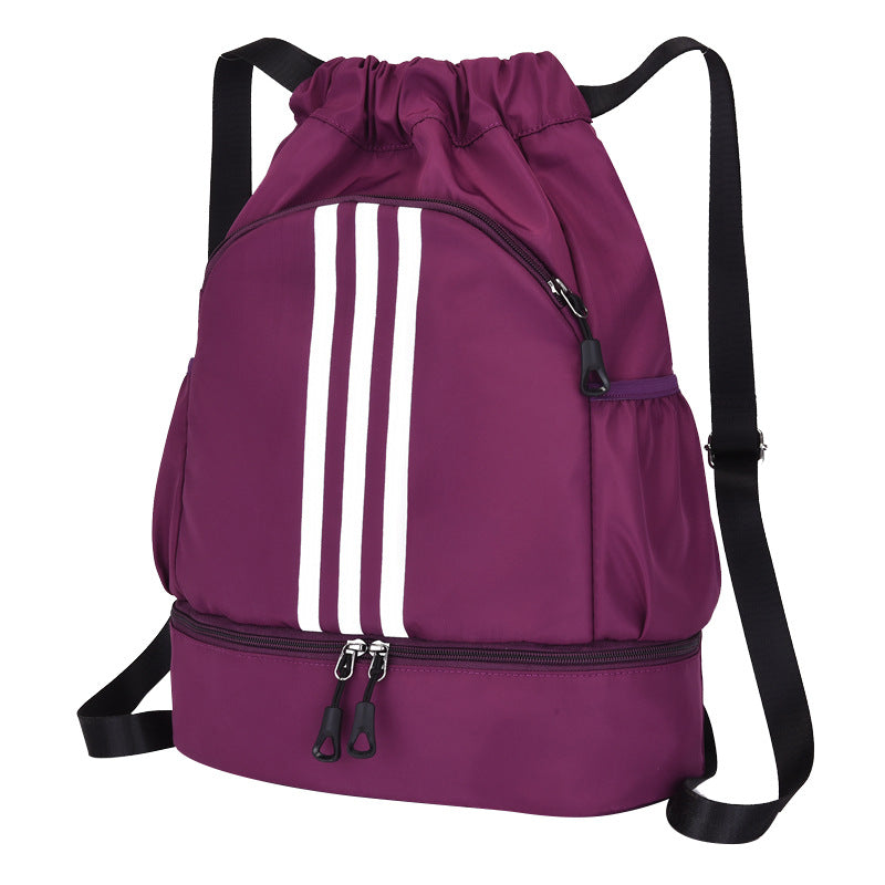 Versatile Classic Fashion Striped Drawstring Leisure Backpacks