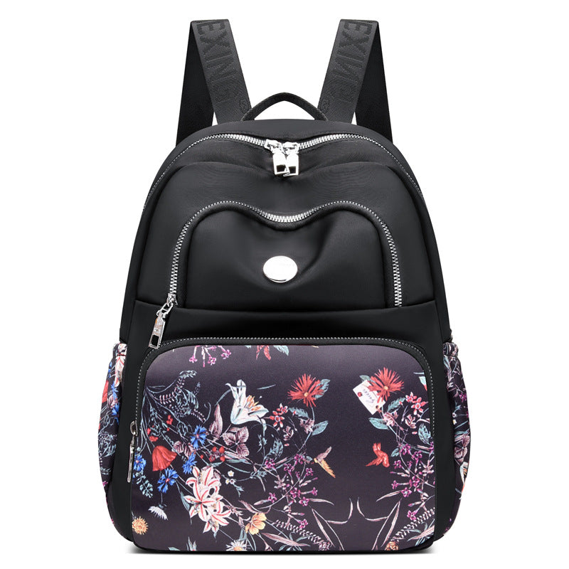 Women's Leisure Large Capacity Fashion Printed Nylon Backpacks
