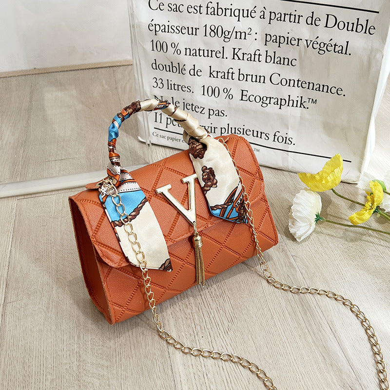 Trendy Women's Single Diamond Plaid Embossed Crossbody Bags