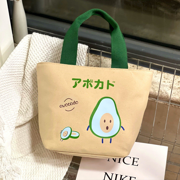 Volume Simple Canvas Lunch Box Hand Handbags