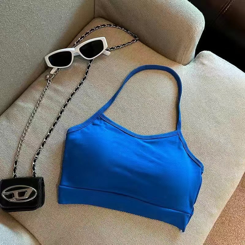 Women's Halter Spaghetti Straps Summer Comes With Chest Tanks Camis