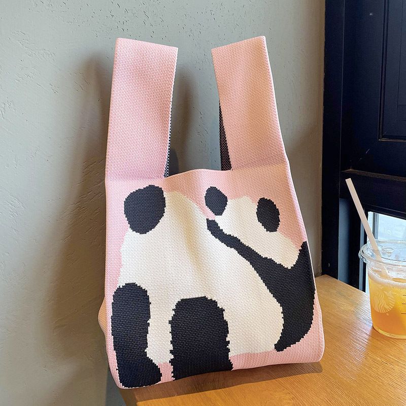 Treasure Series Panda Knitted Cute Souvenir Handbags