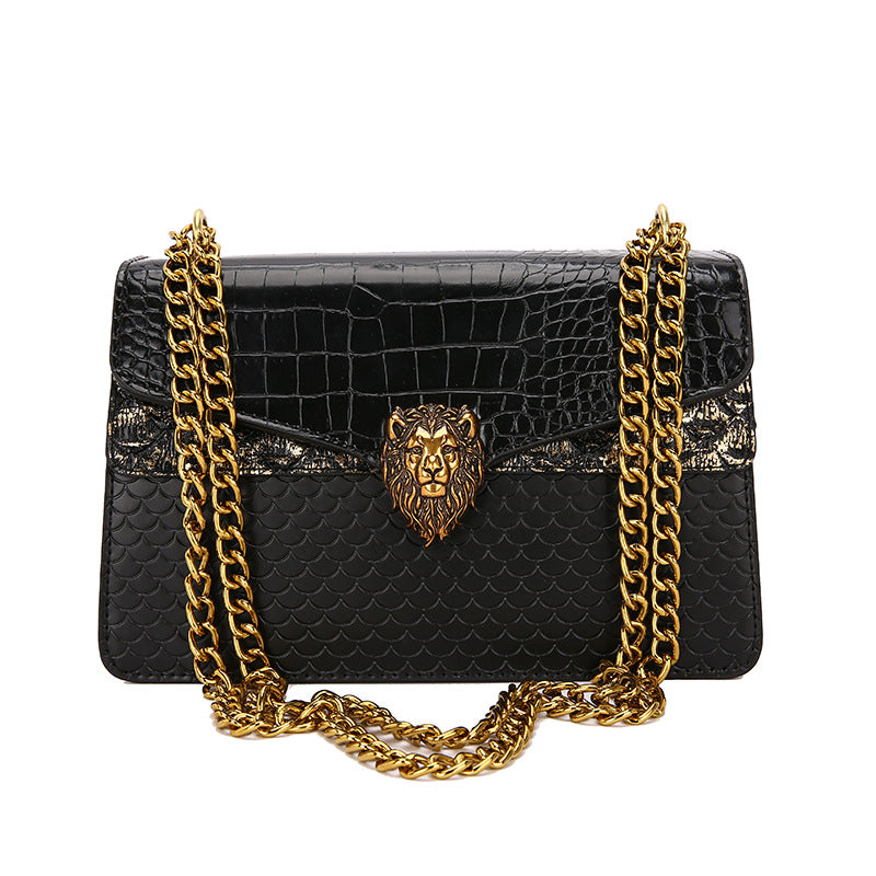 Women's Crocodile Pattern Chain Retro Underarm Fashion Women's Messenger Bag