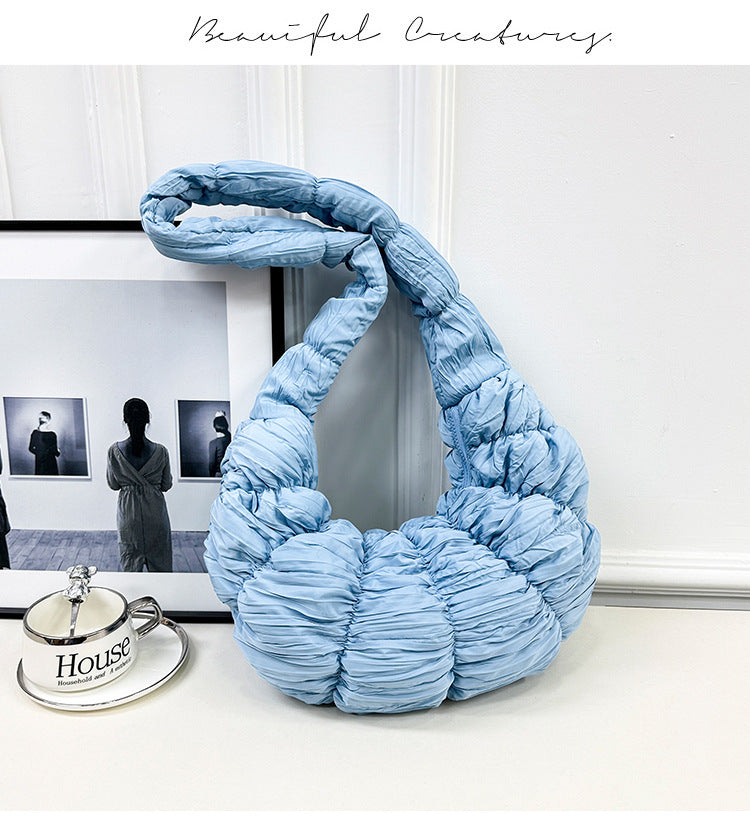 Women's Korean Style Kosong Croissant Large Cloud Crossbody Bags