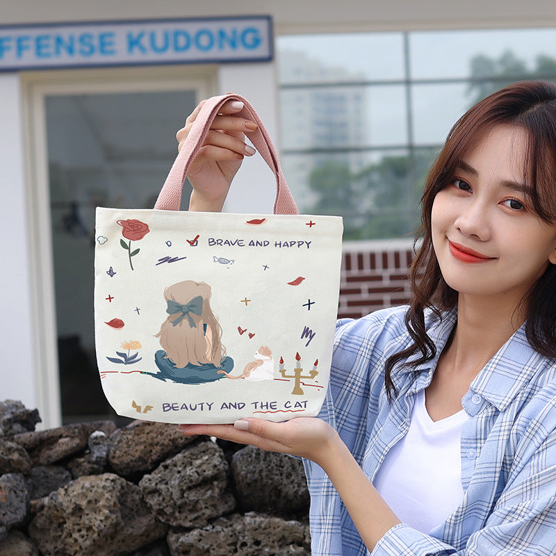 Popular Canvas Female Niche Portable Lady's Handbags