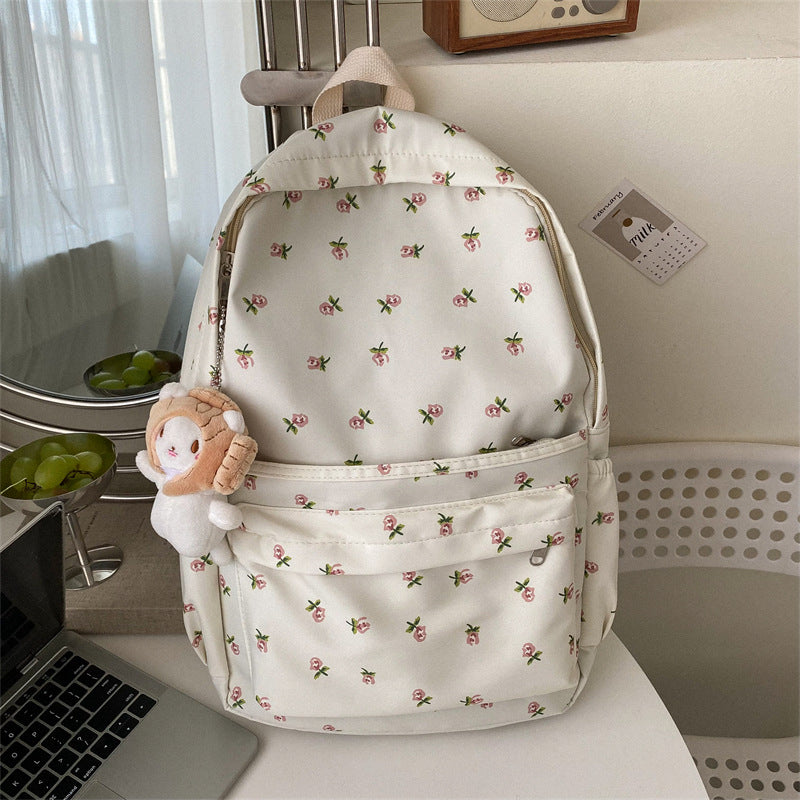 Women's Fresh Printed High College Preppy Style Backpacks
