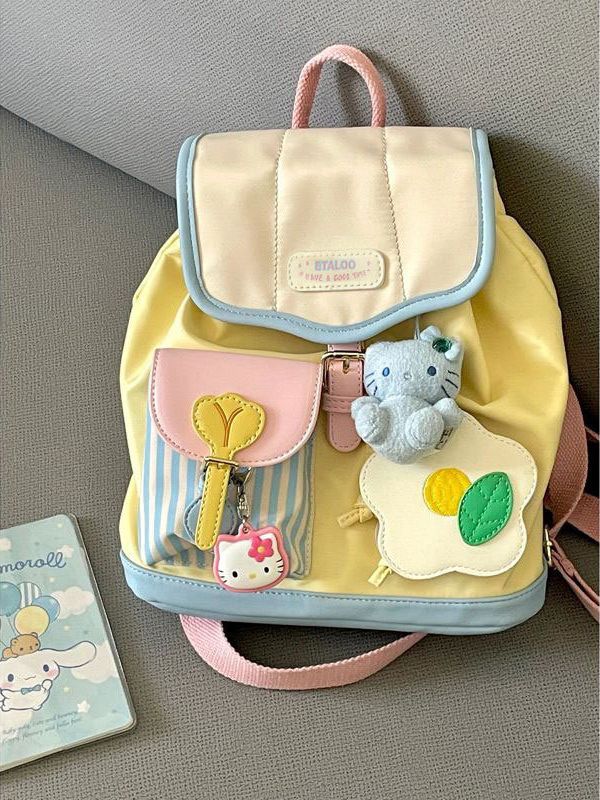 Mini College Cute Contrast Color Size Backpacks