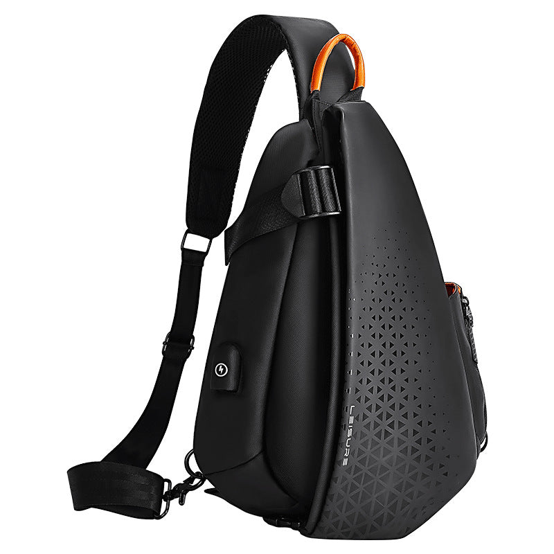 Men's Fashion Large Capacity Motorcycle Trendy Men's Chest Bags