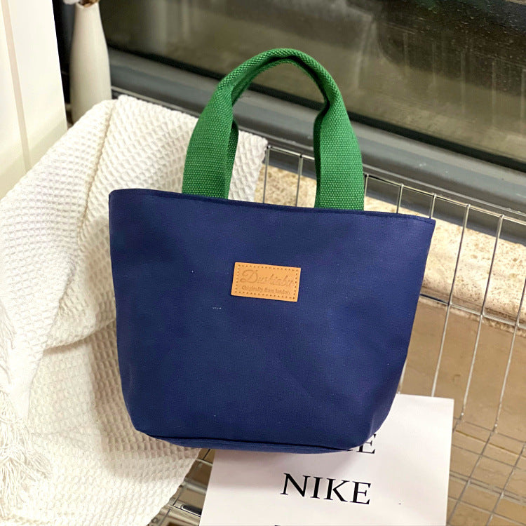 Volume Simple Canvas Lunch Box Hand Handbags