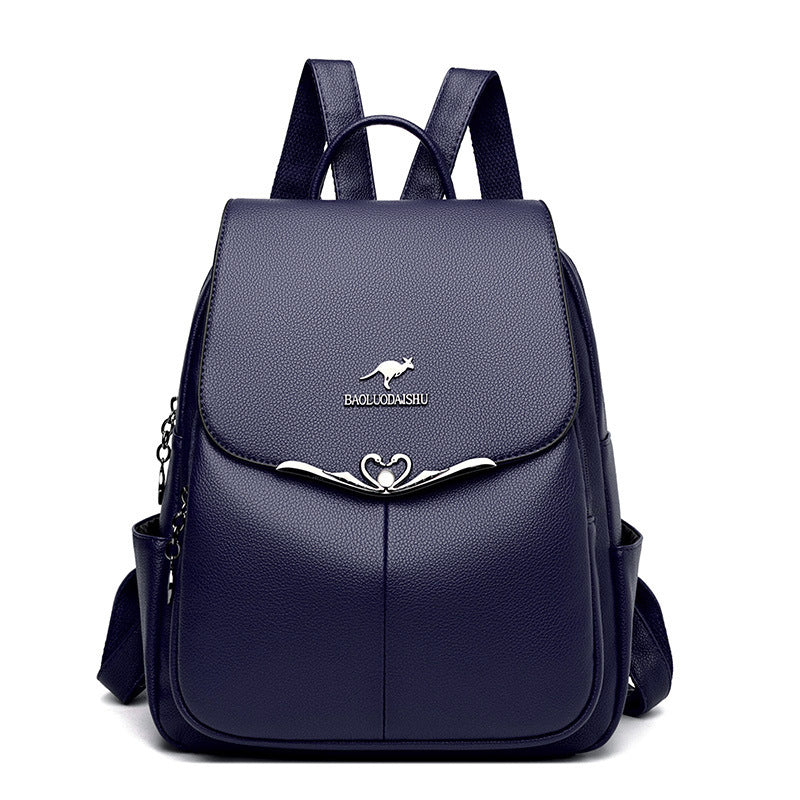 Women's Authentic Leather Tactile Feel Soft Multipurpose Backpacks