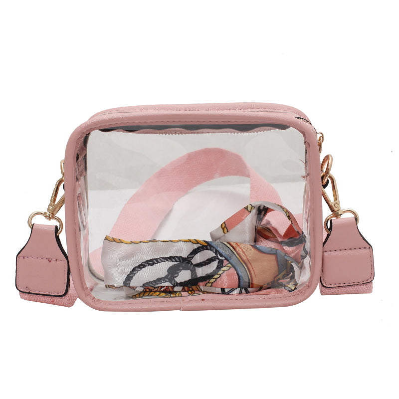 Classic Women's Transparent Wide Strap Fashion Shoulder Bags