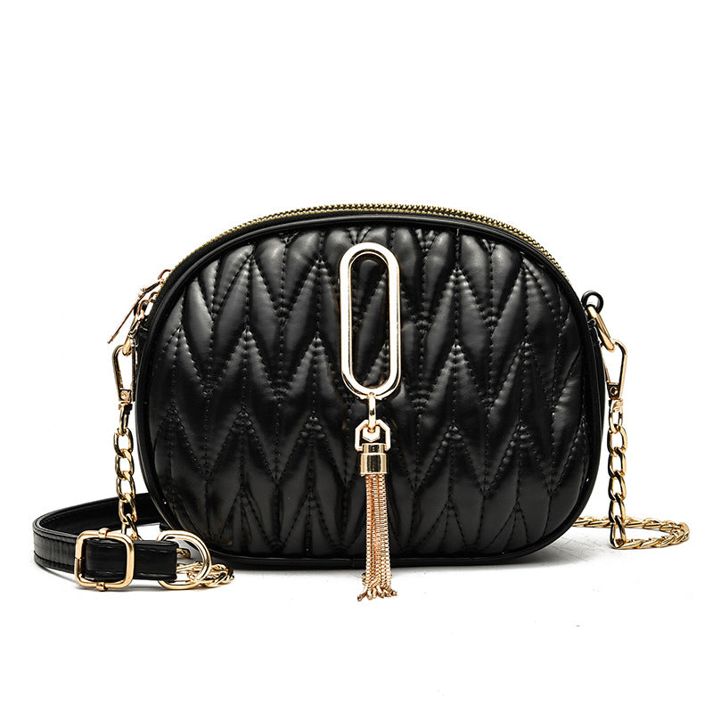 Women's Fashionable Texture Popular Korean Style Chain Shoulder Bags