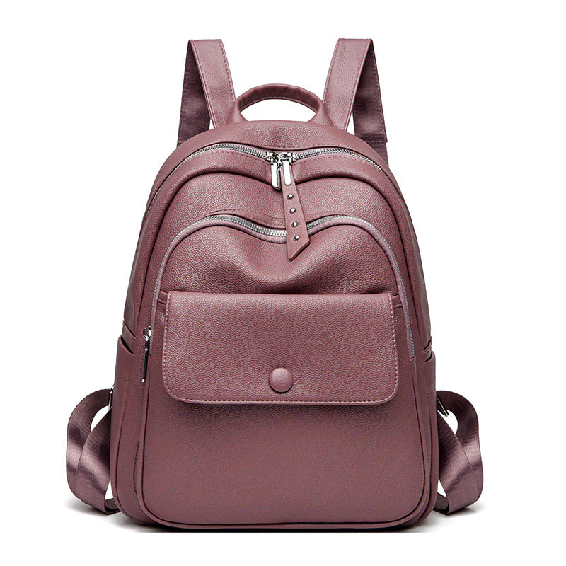 Women's Mummy Soft Leather Fashion Simple Comfortable Backpacks