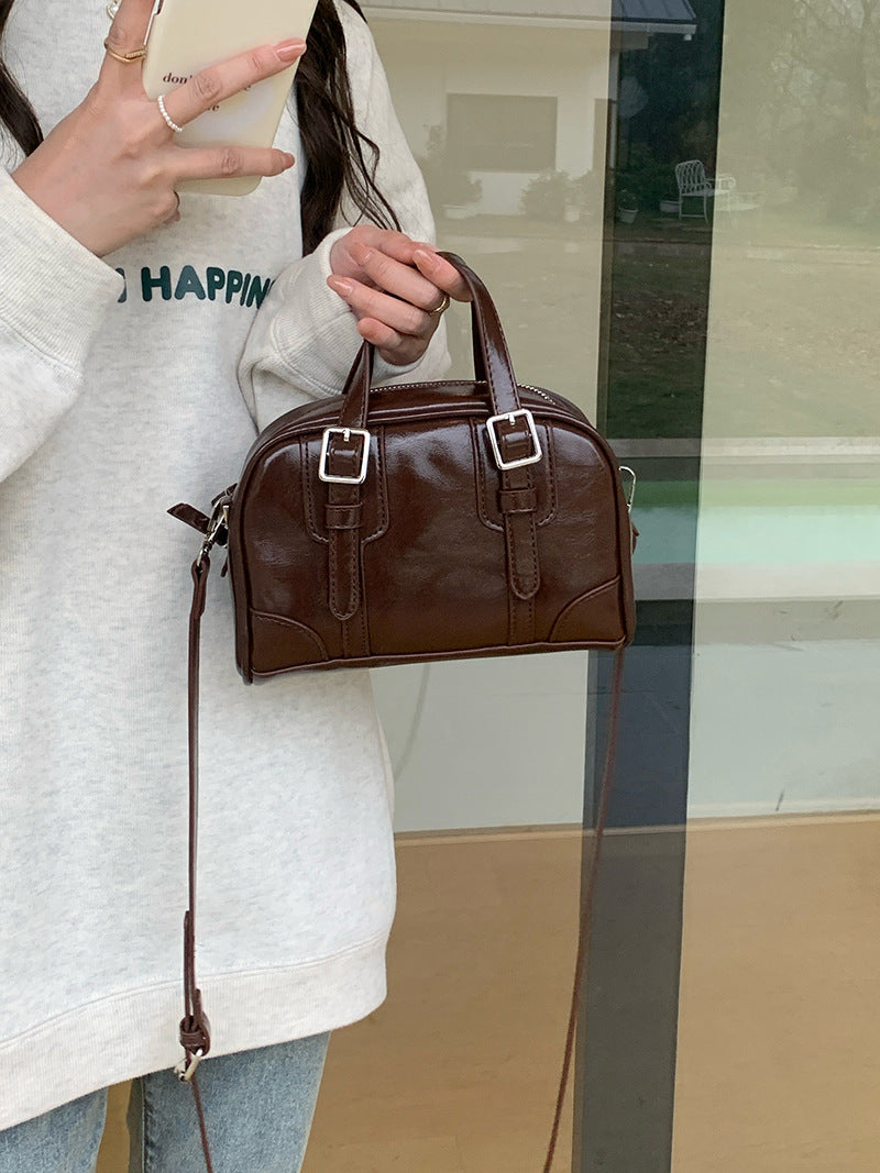 Women's Korean Niche Retro Black Fashion Handbags
