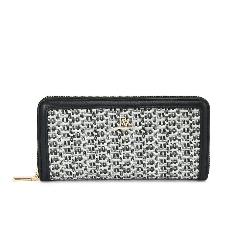Women's Stitching Multifunctional Clutch Fashion Large Capacity Ladies Wallet