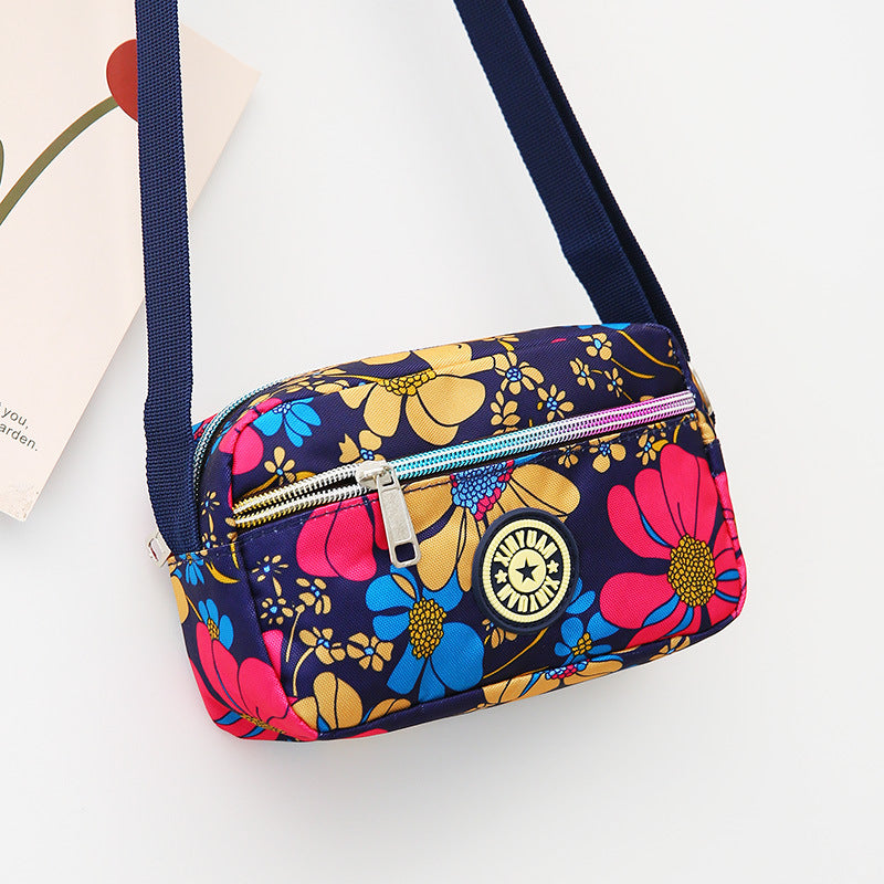Women's Stall Flower Cloth Oxford Practical Canvas Crossbody Bags