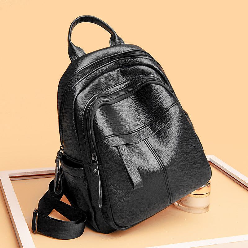 Women's Popular Soft Leather Fashionable Fashion Backpacks