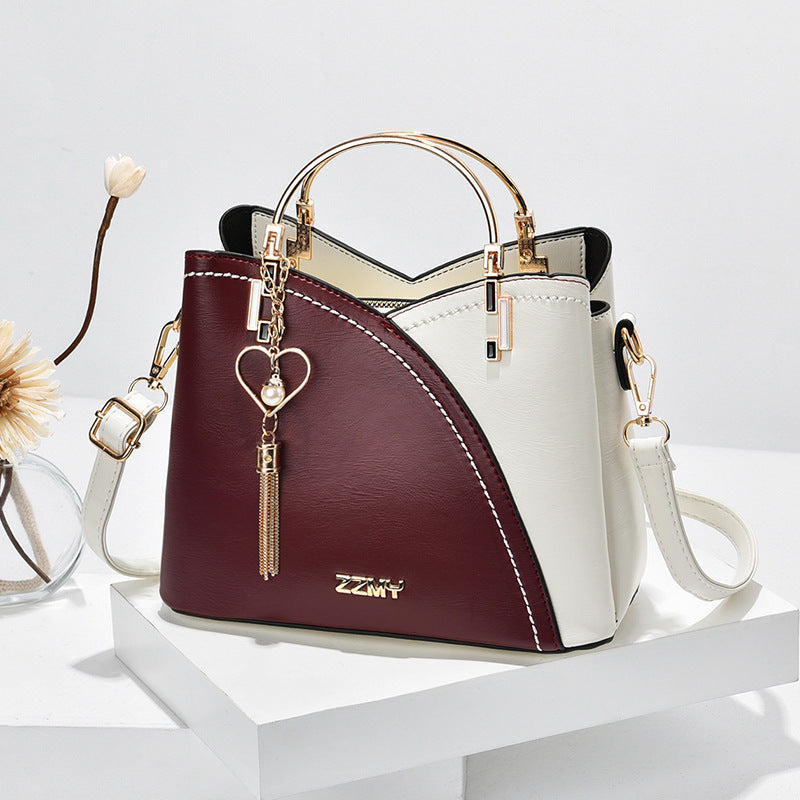Color-matching Korean Style Contrast Color Large Crossbody Bags