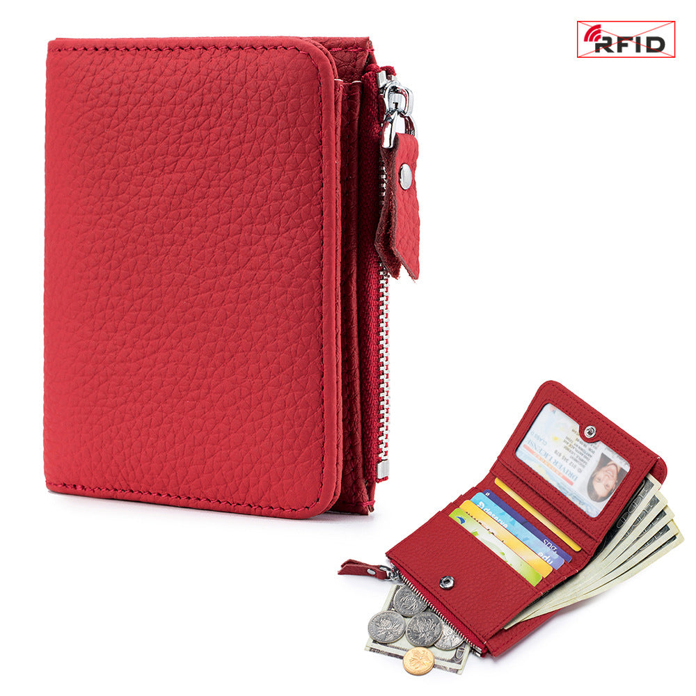 Women's Fashionable Short Large Capacity Zipper Pocket Ladies Wallets