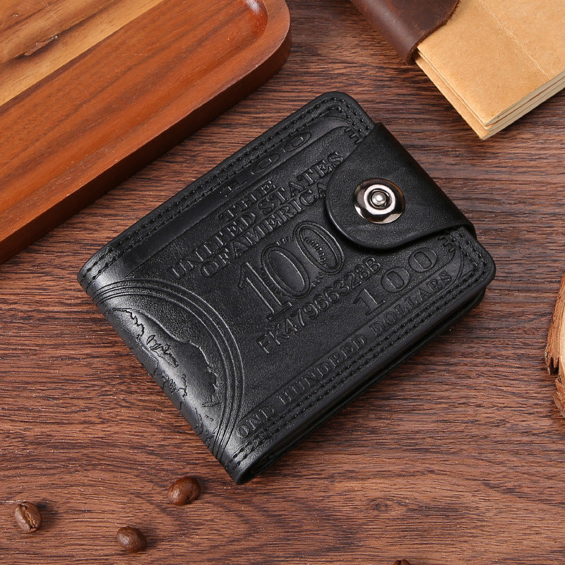 Men's Dollar Pattern Retro Multiple Slots Men's Wallet