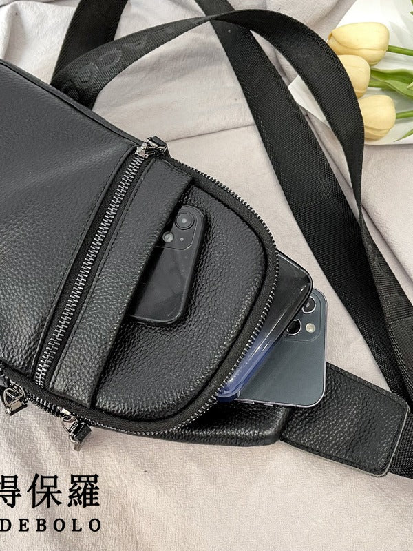 Men's Genuine Leather First Layer Cowhide High Bags