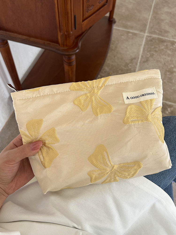 Niche Figured Cloth Portable Business Trip Makeup Bag